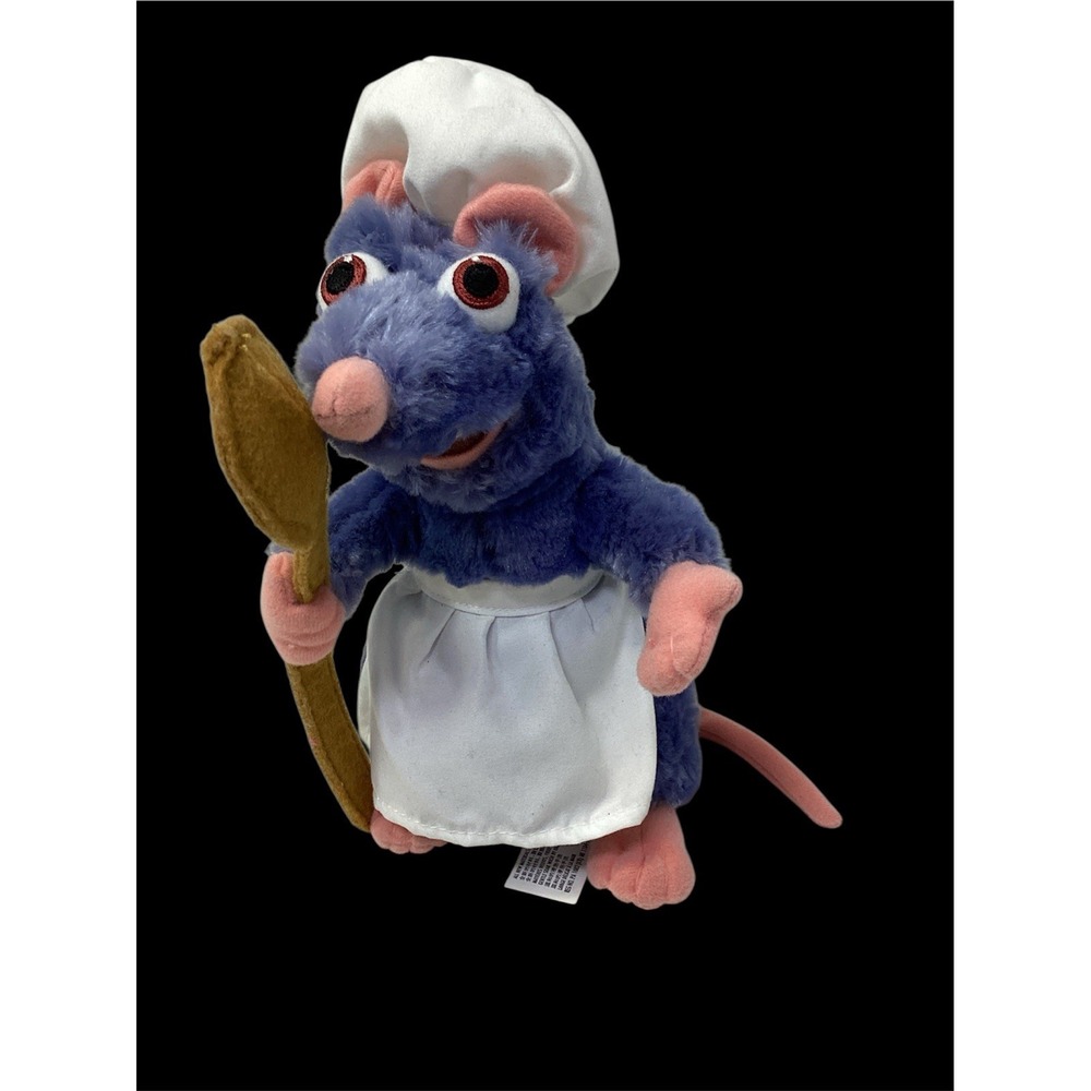 Disney Parks Pixar Ratatouille Chef Remy Rat Plush 9" with Spoon Apron W/Tag